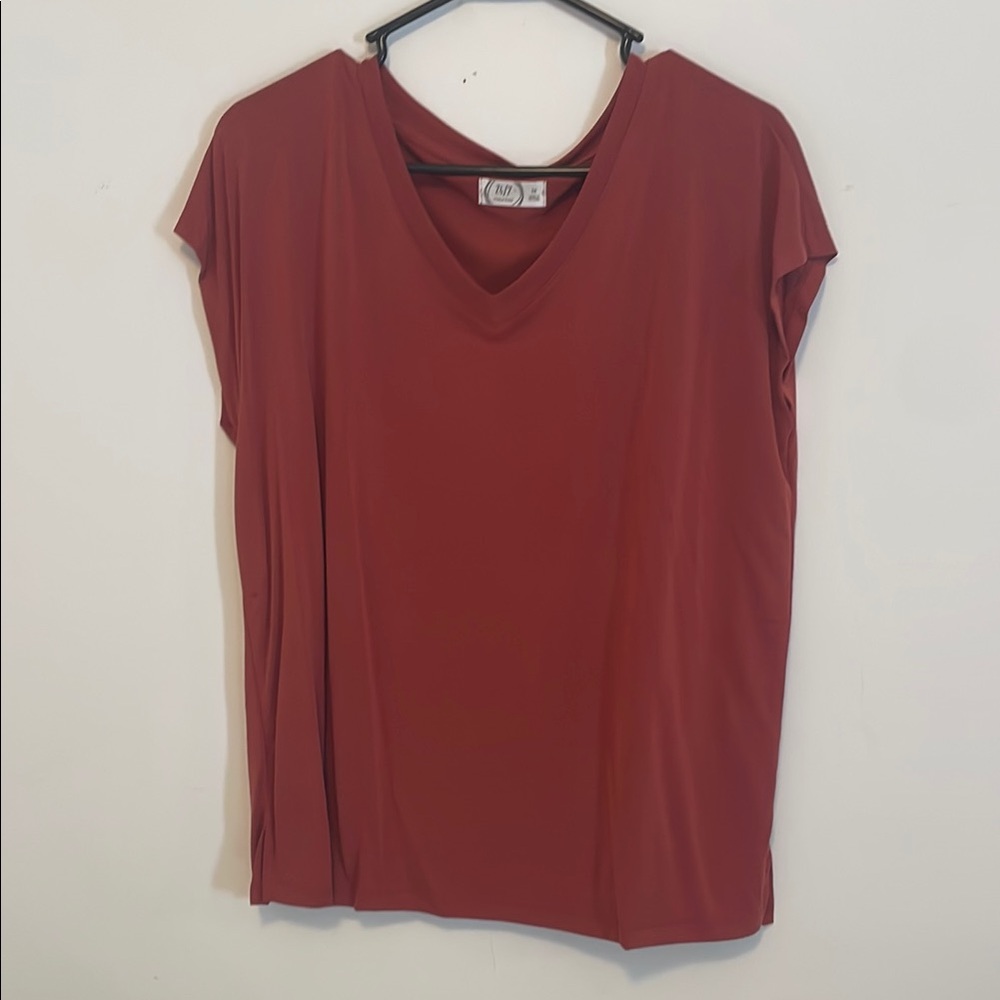 Maurices Red Cap Sleeve Relaxed Blouse